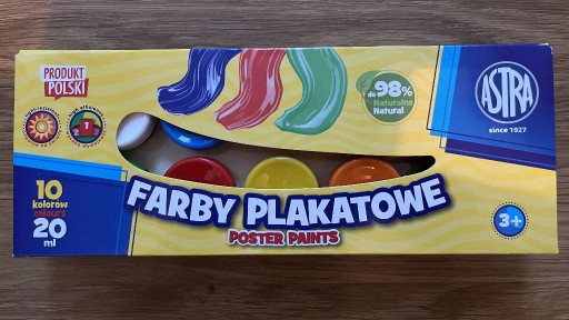 Zdjęcie oferty: ASTRA farby plakatowe 10 kolorów x 20 ml