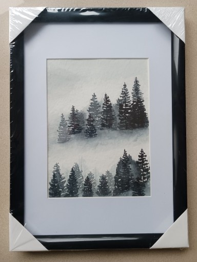 Zdjęcie oferty: Akwarela Obraz oprawiony HAND MADE 32x23 