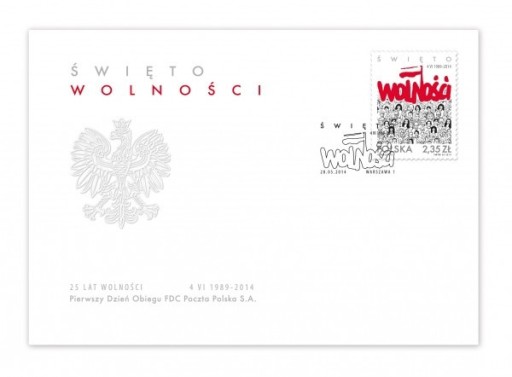 Zdjęcie oferty: polska 2014 FDC 4529  SWIETO WOLNOSCI