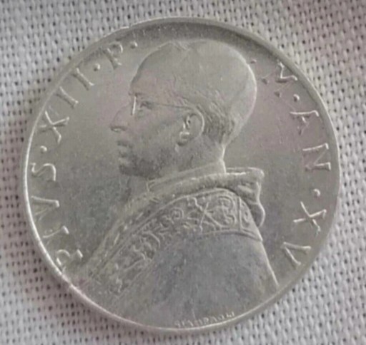 Zdjęcie oferty: Watykan - PIUS XII - 10 lirów - 1953r.