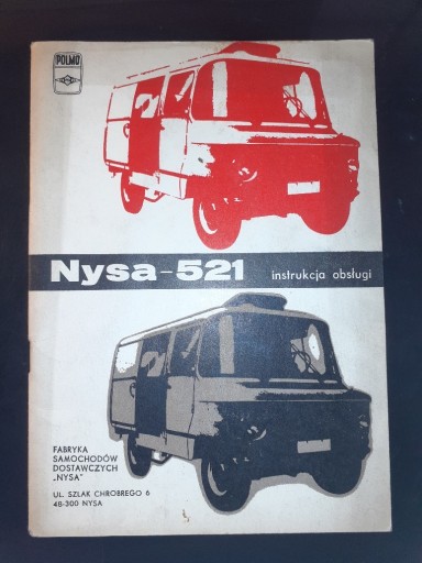 Zdjęcie oferty: Nysa 521 Instrukcja Obsługi 1972r.