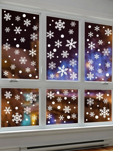 Zdjęcie oferty: Naklejki na okno ŚNIEŻYNKI Święta