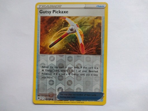 Zdjęcie oferty: Karta Pokemon Gutsy Pickaxe 145 Reverse Holo