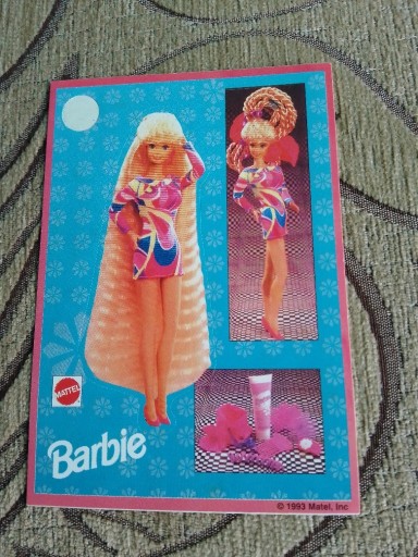 Zdjęcie oferty: Barbie naklejka pocztówka retro vintage 