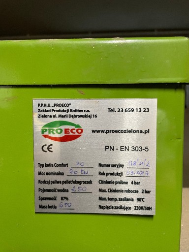 Zdjęcie oferty: Piec C.O na pellet i ekogroszek