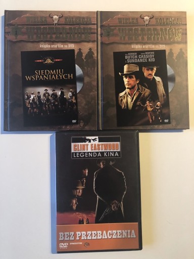 Zdjęcie oferty: UNFORGIVEN,7 WSPANIAŁYCH,BUTCH CASSIDY-PAKIET DVD