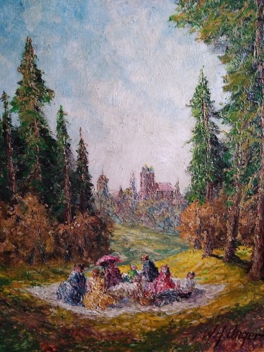 Zdjęcie oferty: Wolfgang H.Unger (1929) "Picknick" certyfikat 