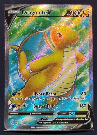 Zdjęcie oferty: Pokemon TCG Dragonite V 076/078 Ultra Rare