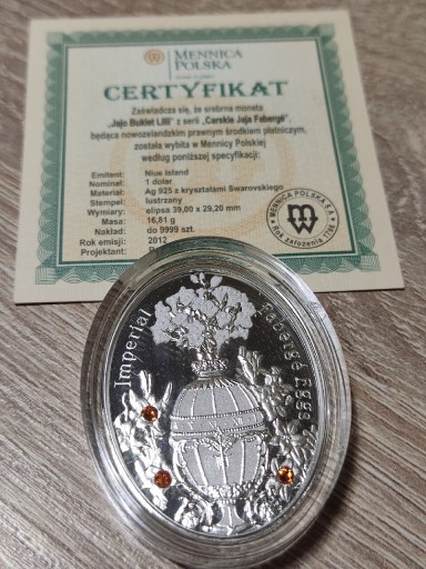 Zdjęcie oferty: Jajo bukiet Lilli Faberge 1$ 2012