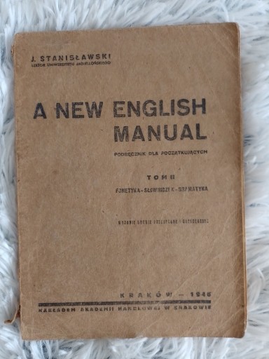 Zdjęcie oferty: A NEW ENGLISH MANUAL TOM II Stanisławski