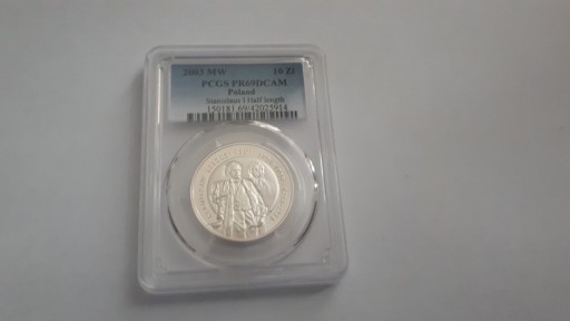 Zdjęcie oferty: 10 zł 2003,Stanisław Leszczyński,PCGS PR69