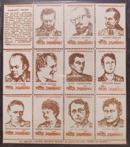 Zdjęcie oferty: Arkusz więźniowie sumienia: Kuroń, Michnik i inni