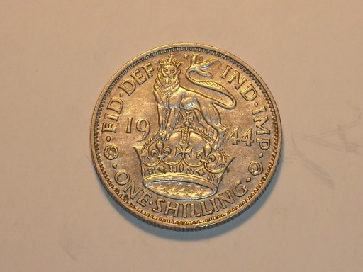 Zdjęcie oferty: One shilling 1944- moneta srebrna ,stan I