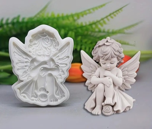 Zdjęcie oferty: dekoracji ciast "Myślący Anioł" forma na urodziny na ślub lub każdą okazję 