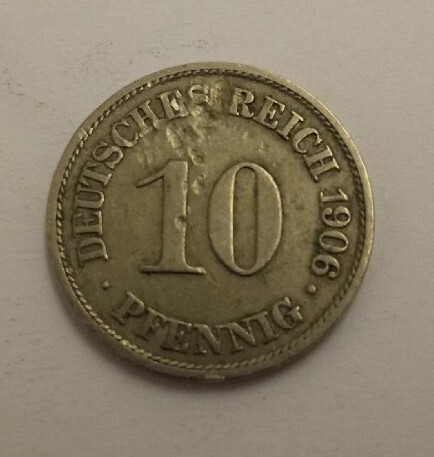 Zdjęcie oferty: Niemcy 10 pfennig 1906