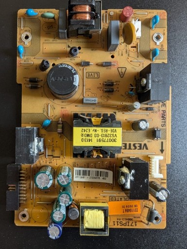 Zdjęcie oferty: Zasilacz 17IPS11 + TAŚMY Toshiba Funai ITP