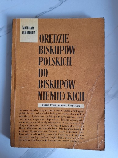 Zdjęcie oferty: ORĘDZIE BISKUPÓW POLSKICH DO BISKUPÓW NIEMIECKICH