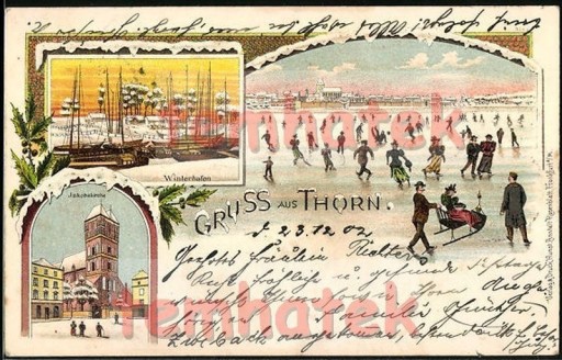 Zdjęcie oferty: TORUŃ Thorn port zimowy lodowisko Wisła 1902
