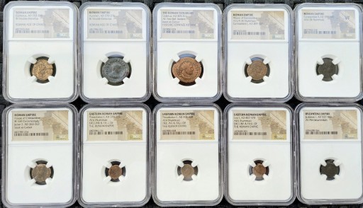 Zdjęcie oferty: Monety rzymskie kolekcja - oryginalny grading NGC