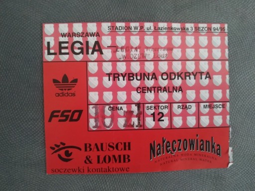 Zdjęcie oferty: LEGIA WARSZAWA - WIDZEW ŁÓDZ 1995