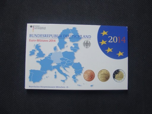 Zdjęcie oferty: NIEMCY - Euro - Munzen 2014 D + okolicznościowe