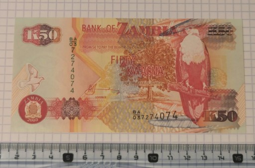 Zdjęcie oferty: Banknot UNC Zambia 50