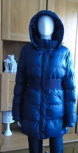 Zdjęcie oferty: Granatowa długa ciepła kurtka zimowa - 36