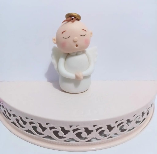 Zdjęcie oferty: Dekoracja cukrowa na Tort Chrzest figurka Aniołek