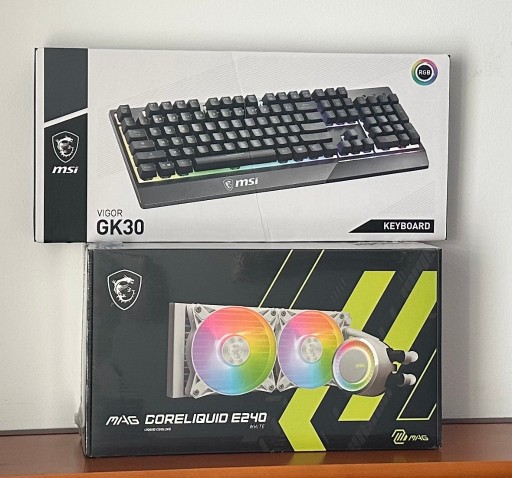 Zdjęcie oferty: Zestaw MSI: Chłodzenie Wodne MAG Coreliquid E240 oraz Klawiatura Vigor GK30