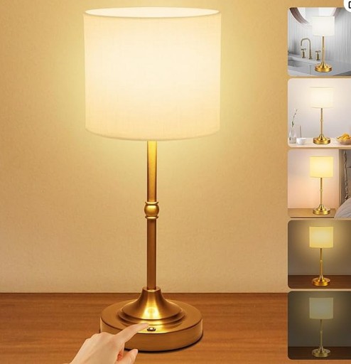 Zdjęcie oferty: Dotykowa lampka nocna z portami ładowania USB C 3 kolory światła do wyboru