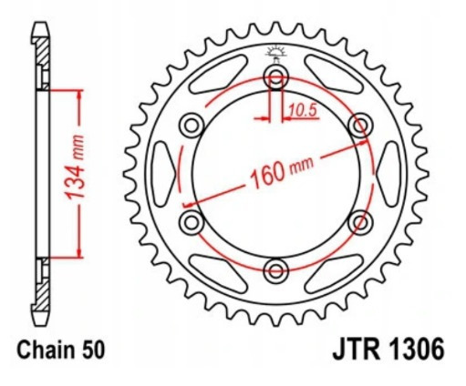 Zdjęcie oferty: Zębatka tylna JT CBR 1000 954 929 RR  - JTR1306.43