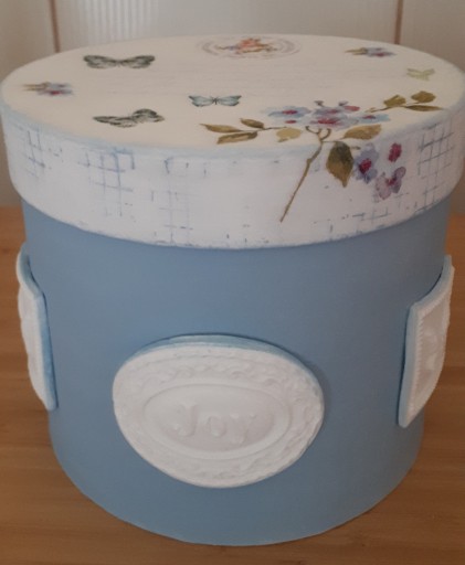 Zdjęcie oferty: Ręcznie zdobiony (decoupage) flower box w motyle