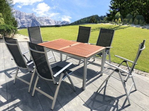 Zdjęcie oferty: aluminiowy zestaw ogrodowy stół z 6 fotelami