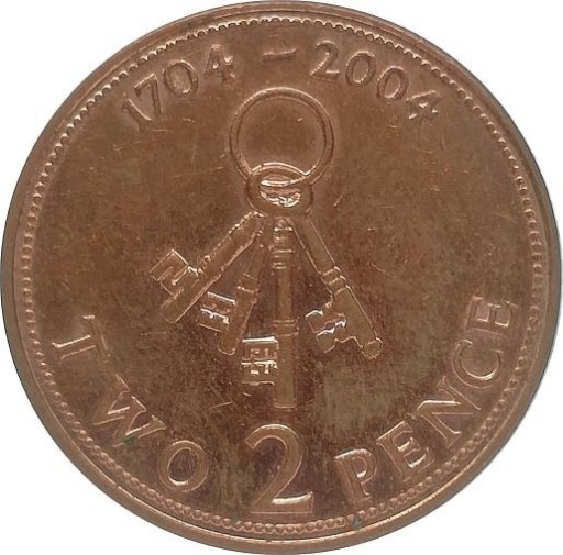 Zdjęcie oferty: Gibraltar 2 pence 2004, KM#1044