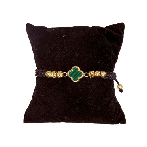 Zdjęcie oferty: Bransoletka z koniczynką – pozłacana 18k, ręcznie robiona, gwarancja