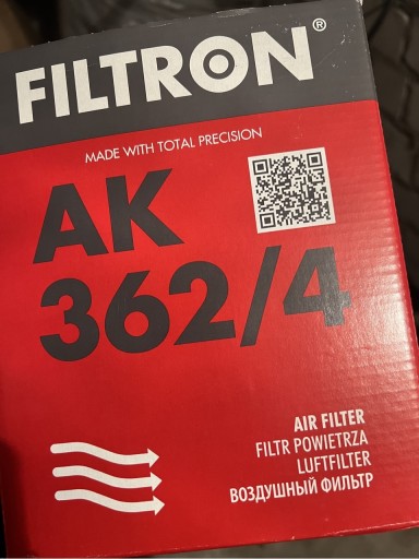 Zdjęcie oferty: Filtr powietrza BMW filtron AK 362/4 nowy