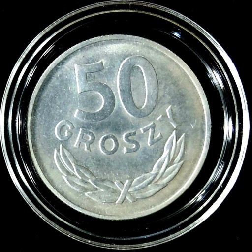 Zdjęcie oferty: 50 GROSZY 1976, b.z., PRL, nominał, stempel zwykły