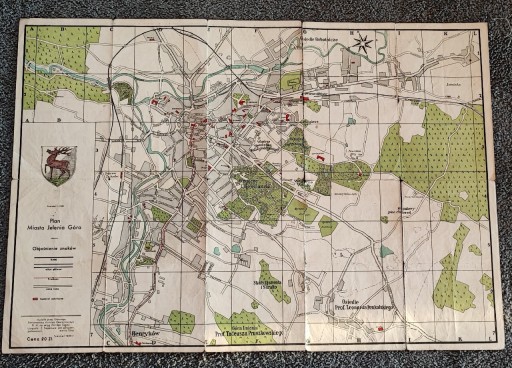 Zdjęcie oferty: Plan Miasta Jelenia Góra sierpień 1945 unikat 