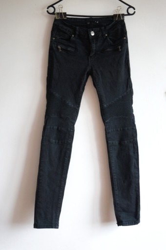 Zdjęcie oferty: Czarne orginalne jeansowe spodnie Edji 36 S 