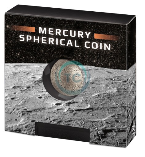 Zdjęcie oferty: Moneta 2022 Barbados Spherical Mercury 3D Planet