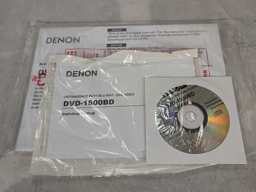 Zdjęcie oferty:  Instrukcja i płyta cd Denon DVD-1800BD Warszawa