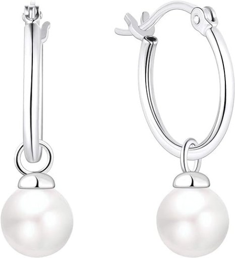Zdjęcie oferty: Srebrne kolczyki z perłami - imitacją pereł 925