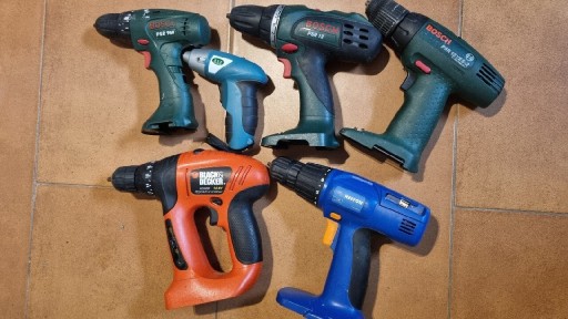 Zdjęcie oferty: Wkrętarki - Bosch ,Heston,Black+Decker