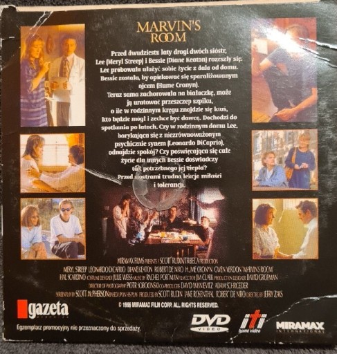 Zdjęcie oferty: Pokój Marvina dvd z Leonardem DiCaprio