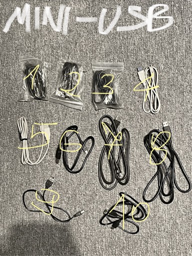 Zdjęcie oferty: Kabel USB- Mini USB 10 sztuk