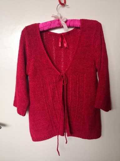 Zdjęcie oferty: Sweterek narzutka w stylu vintage wiązana sweter 
