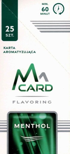 Zdjęcie oferty: Karta Aromatyzująca Mcard Menthol Light 50 szt.