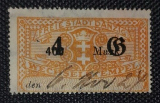 Zdjęcie oferty: Danzig wechselstempel 1924