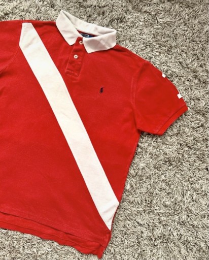 Zdjęcie oferty: Bluzka polo ralph lauren czerwono biała M