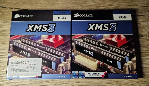 Zdjęcie oferty: Pamięć RAM DDR3 Corsair XMS3 16GB 2x4GB x2 1333MHz